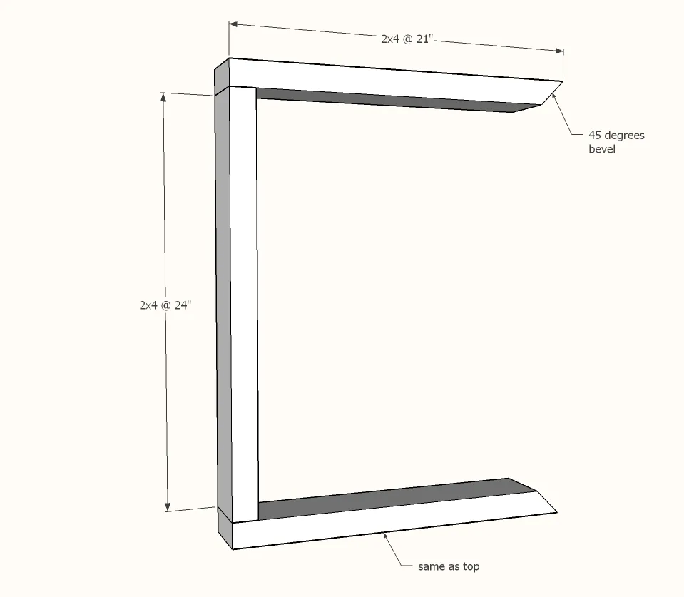 Round 2x4 Farmhouse Table Base, step 2
