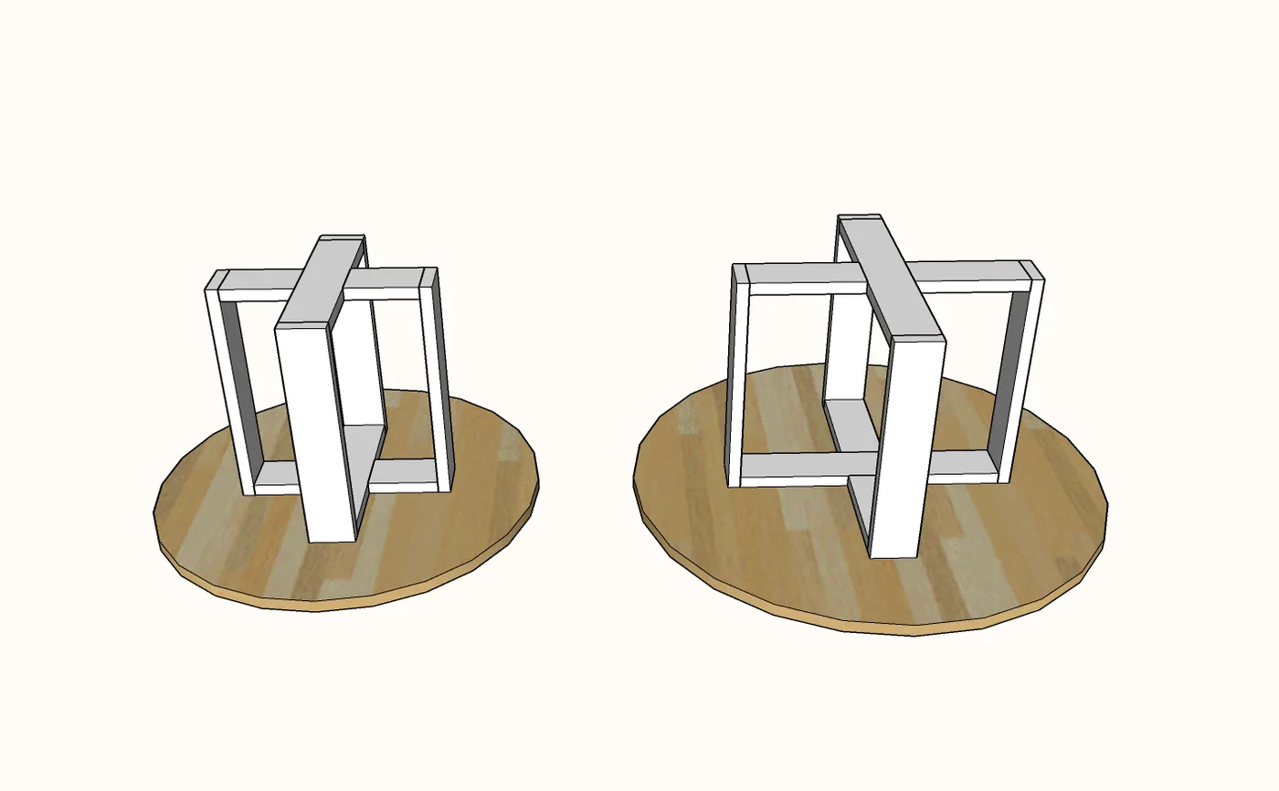 Round Modern Dining Table Base, step 3