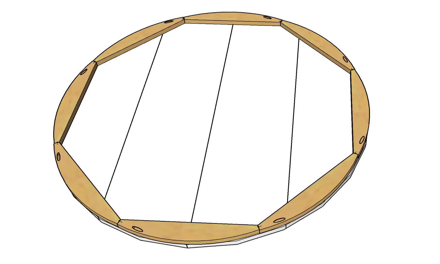 Rustic Farmhouse Round Coffee Table, step 4