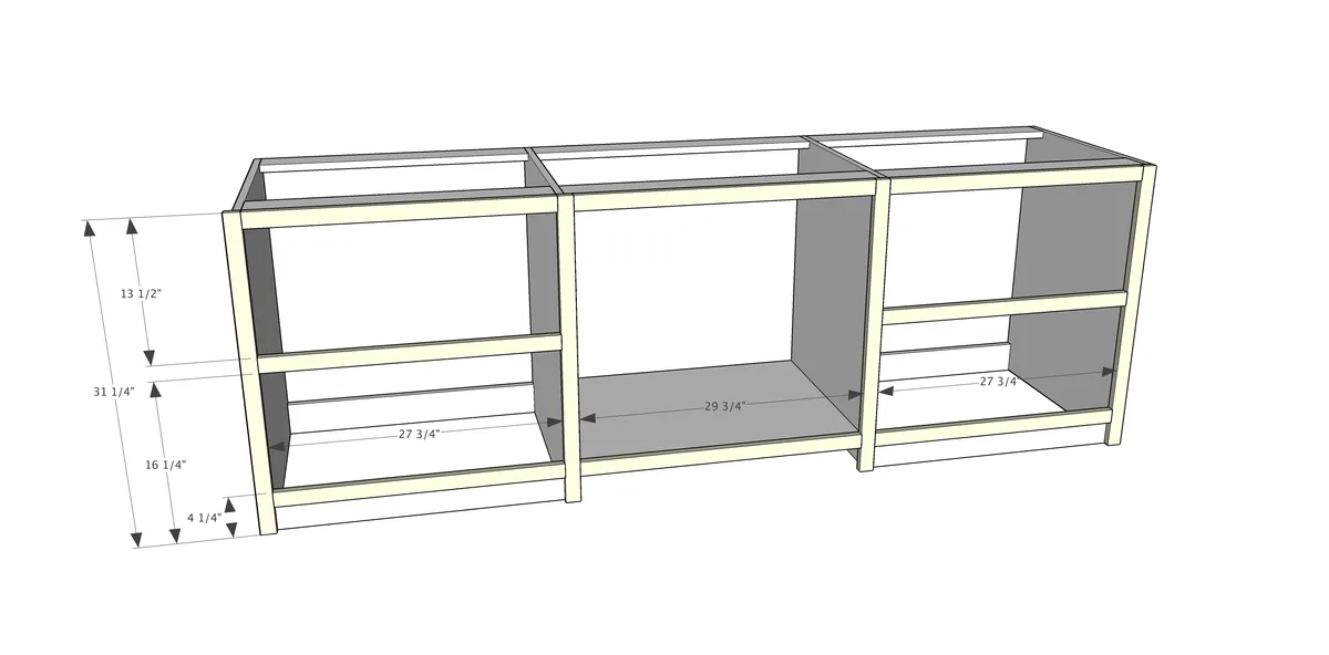Rustic Laundry Room Cabinet with Hutch, step 2