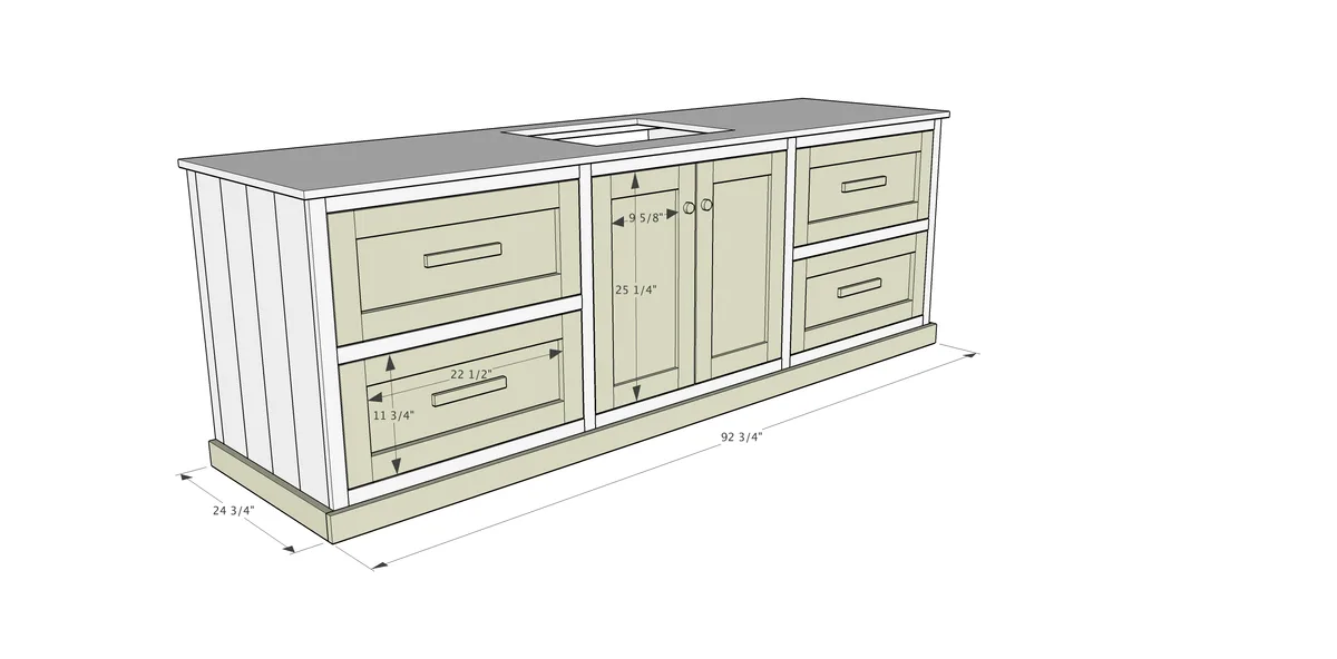 Rustic Laundry Room Cabinet with Hutch, step 4