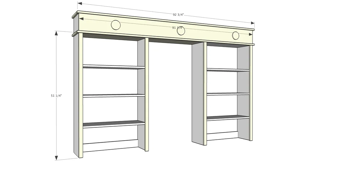 Rustic Laundry Room Cabinet with Hutch, step 6