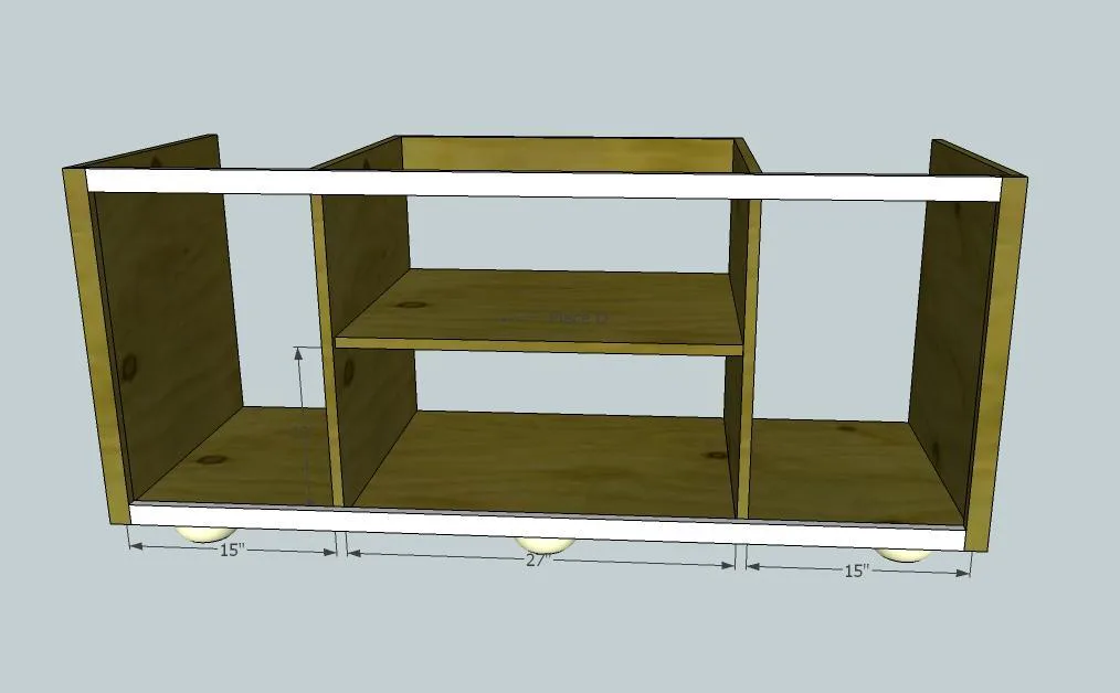 Rustic Media Console, step 6