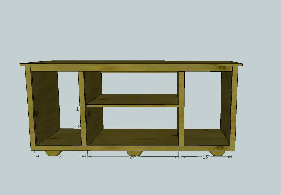 Rustic Media Console, step 8