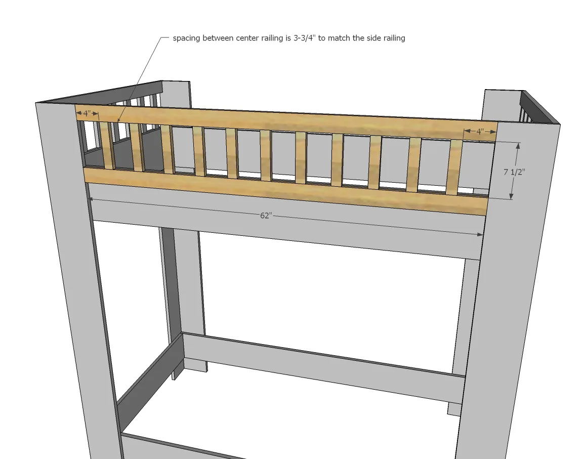 Rustic Modern Bunk Bed, step 4