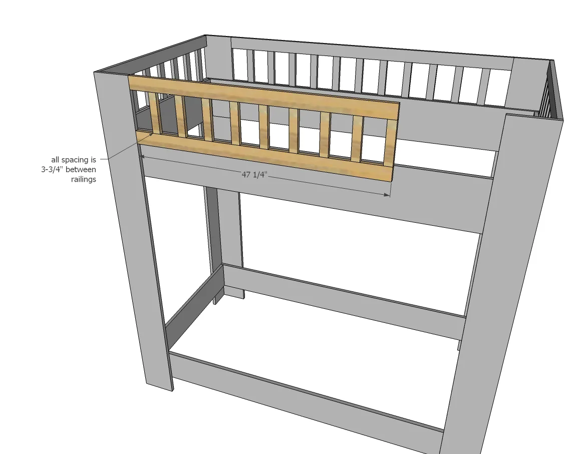 Rustic Modern Bunk Bed, step 5