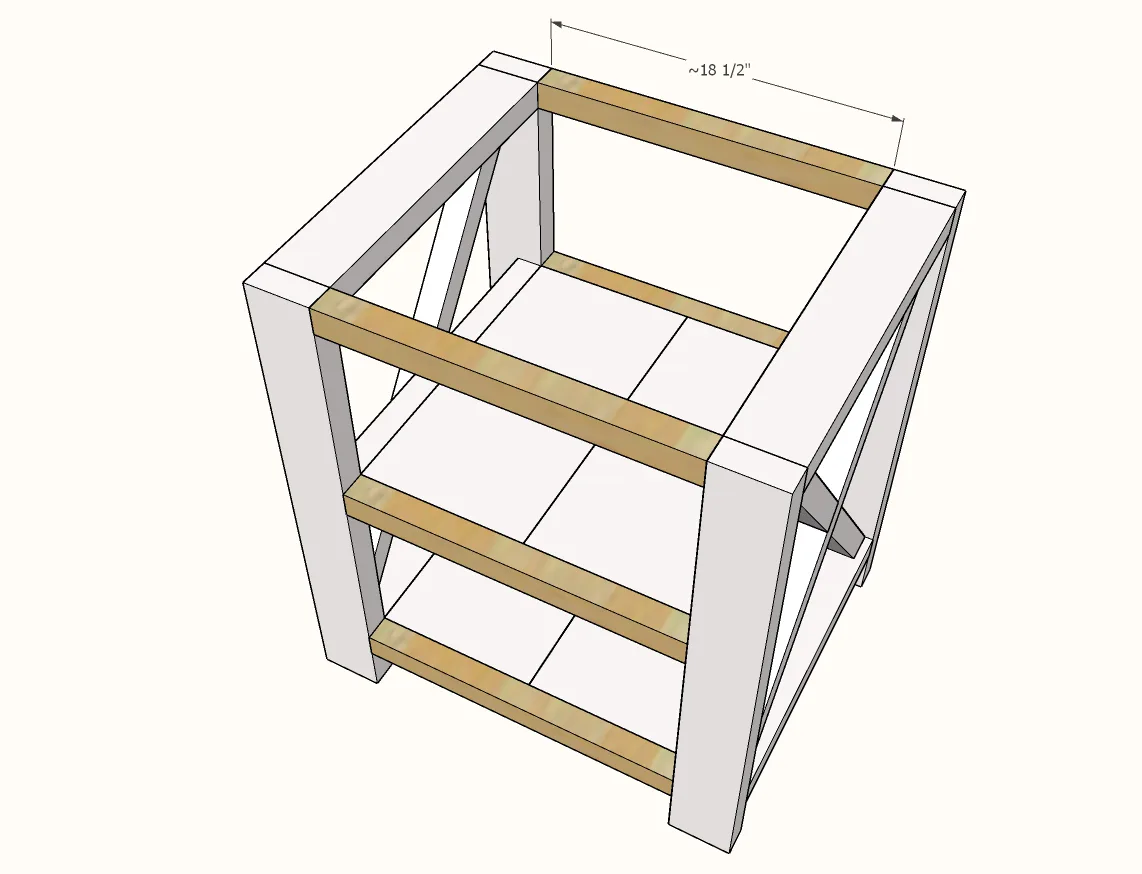 Rustic X Desk, step 5