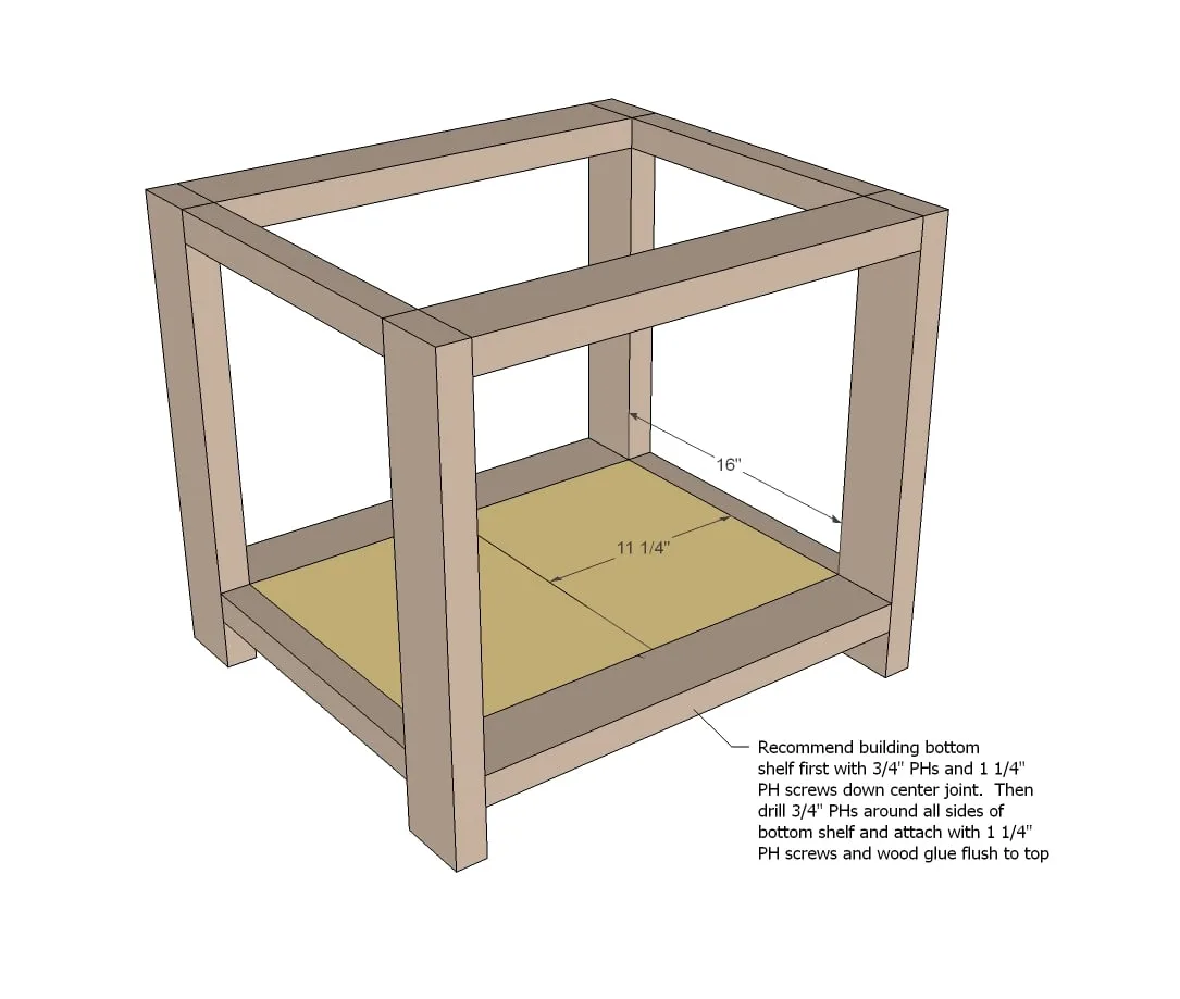Rustic X End Table, step 3