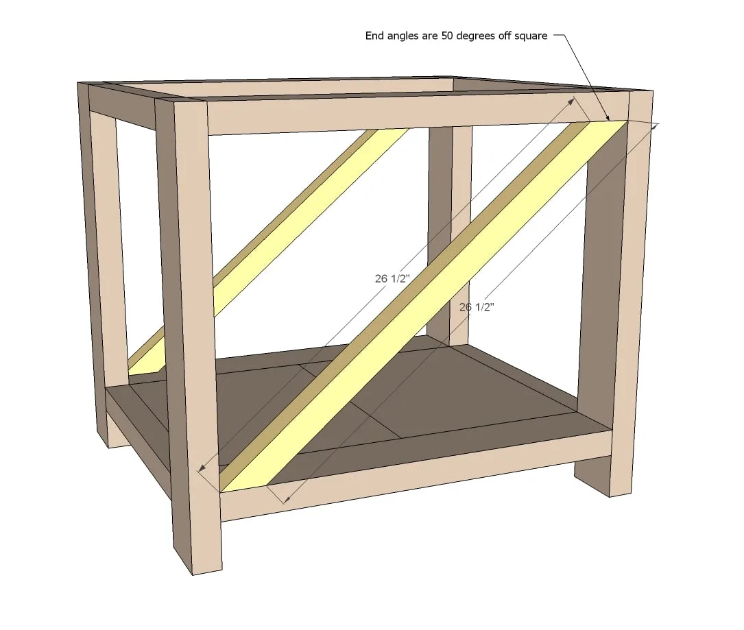 Rustic X End Table, step 4