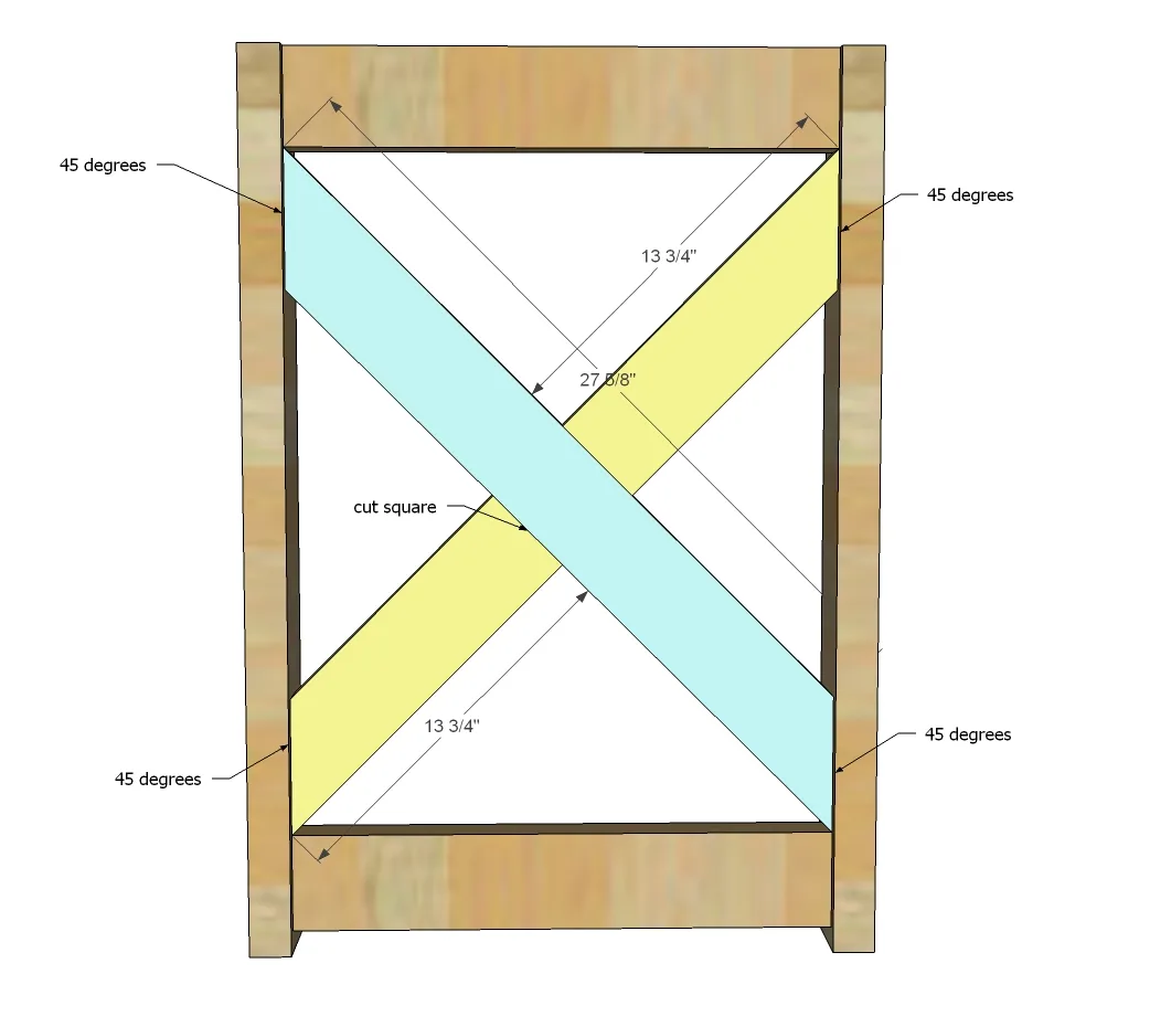 Rustic X Small Rolling Kitchen Island, step 2