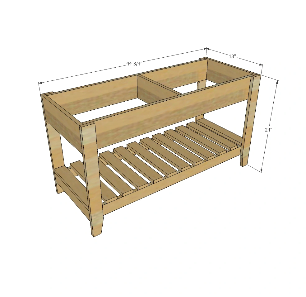Sand and Water Play Table dimension diagram 1