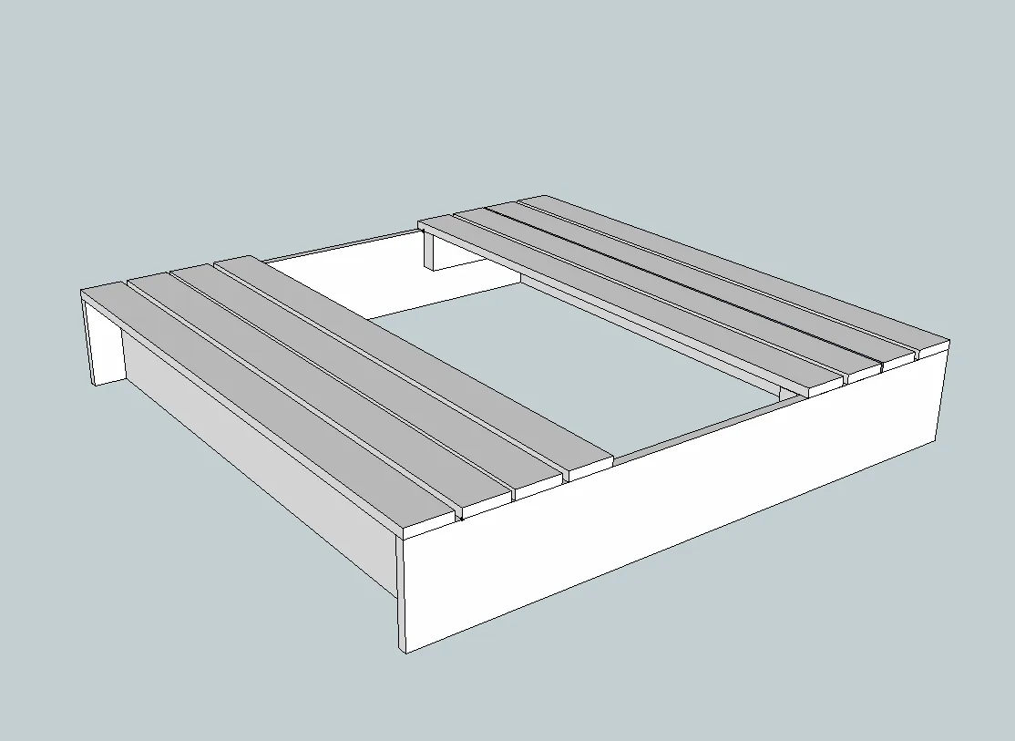 Sand Box with Built-In Seats, step 4