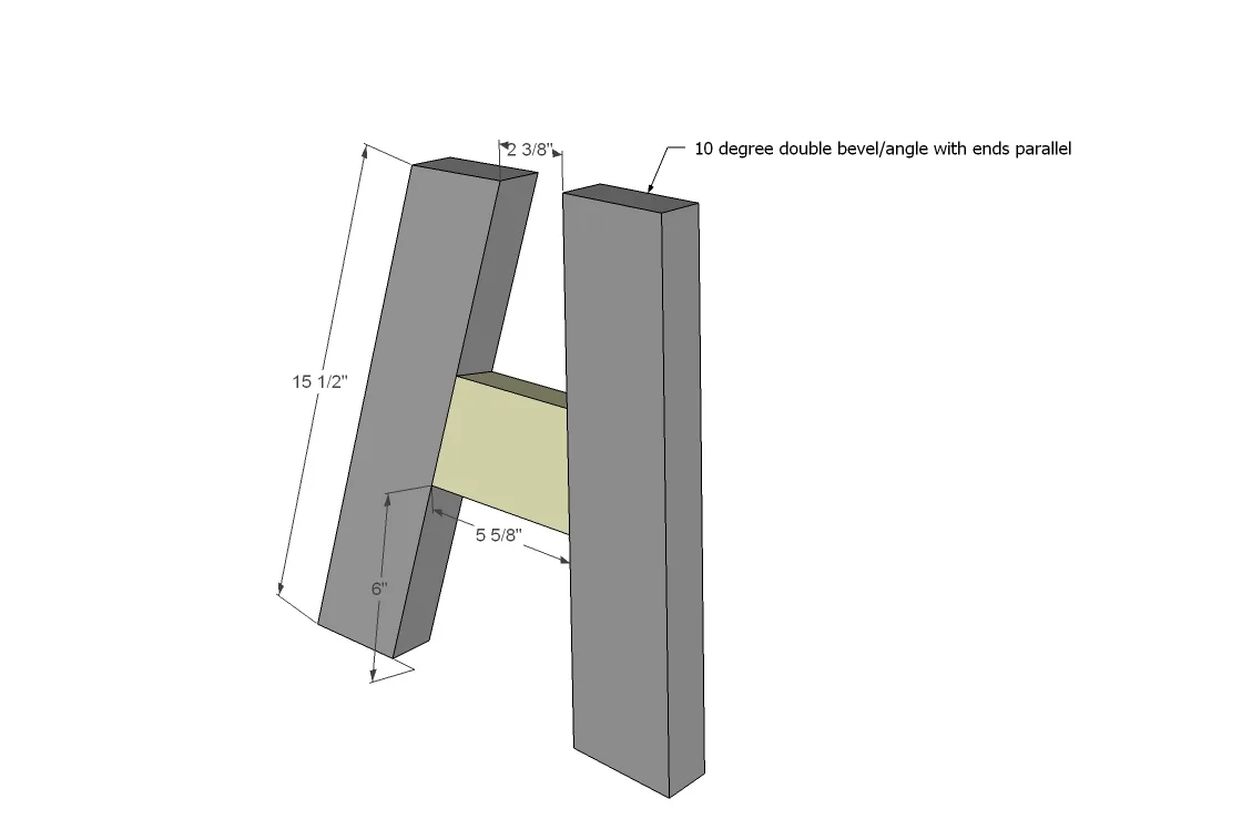 Sawhorse Outdoor Bench, step 1