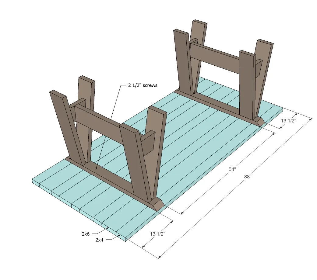 Sawhorse Outdoor Table, step 5