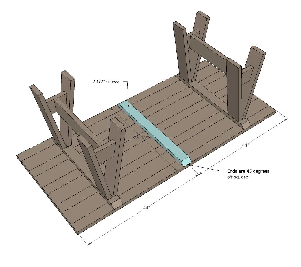 Sawhorse Outdoor Table, step 6