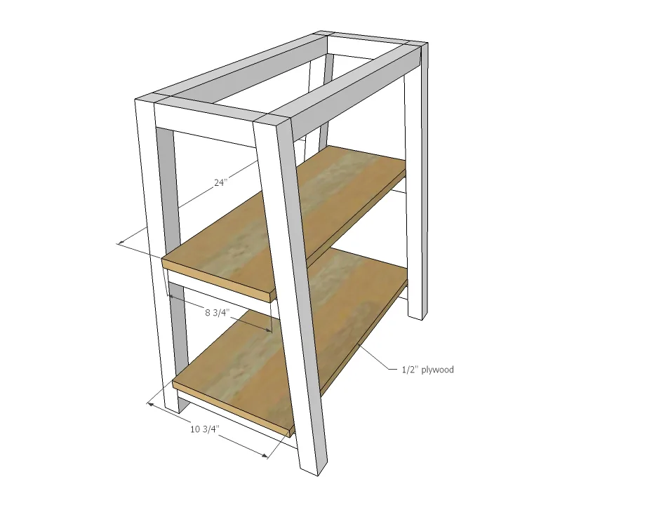 Sawhorse Storage Leg Desk, step 3