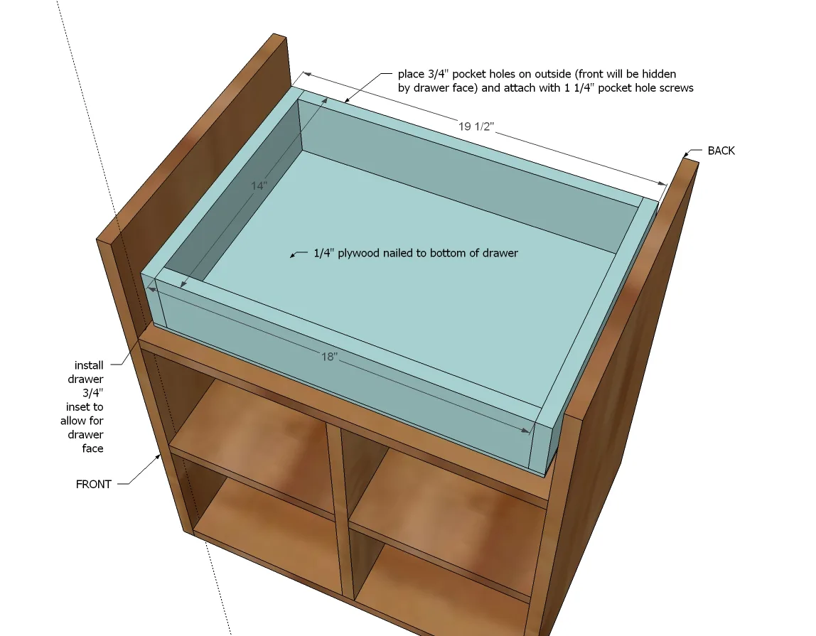 Schoolhouse Project Table Desk, step 3