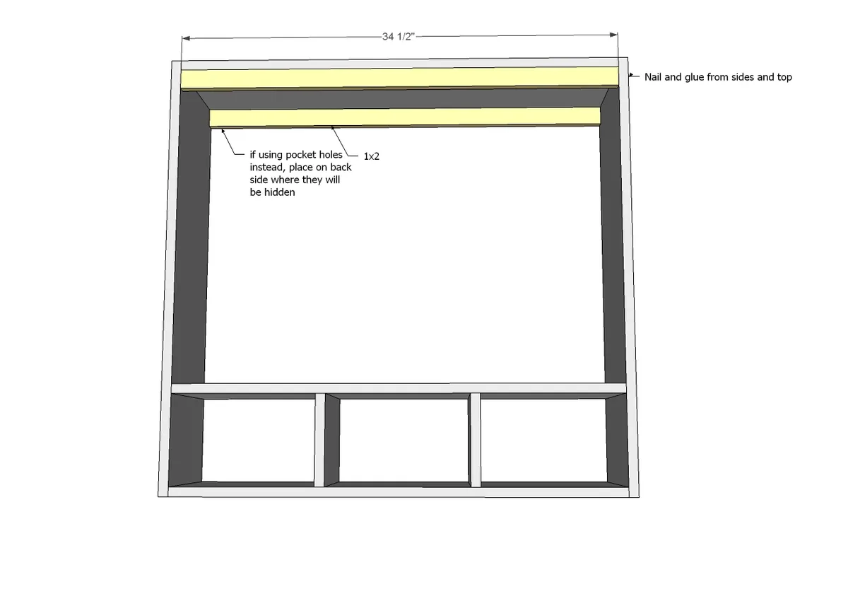 Schoolhouse Wall Hutch, step 4