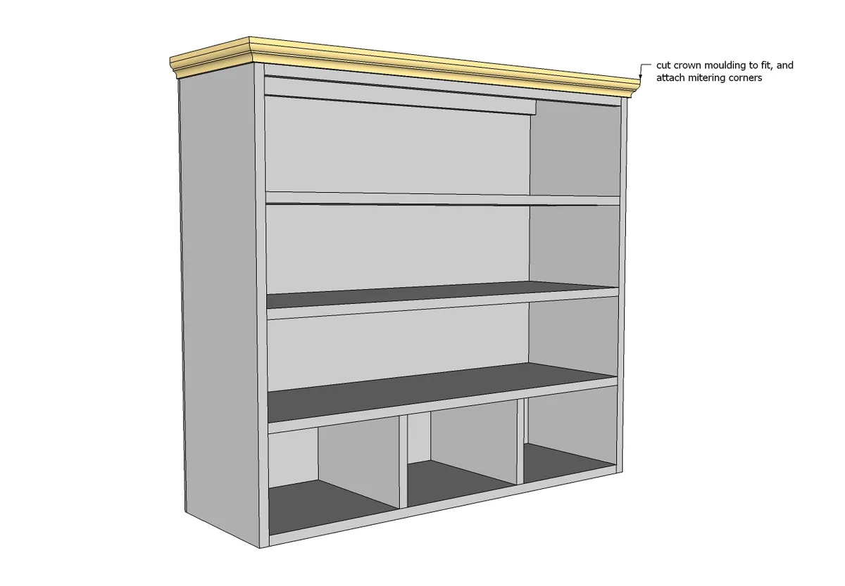 Schoolhouse Wall Hutch, step 7