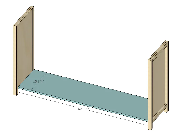 Shaker style dresser, step 7