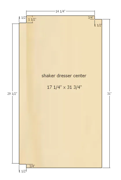 Shaker style dresser, step 8