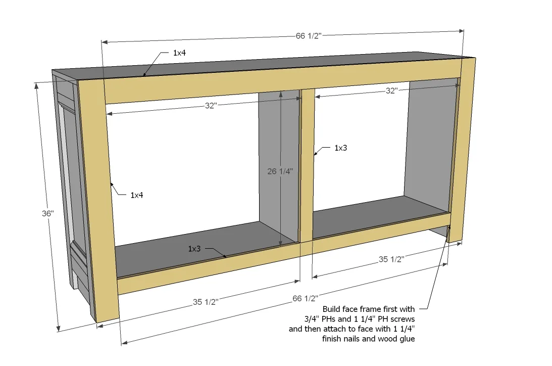 Shanty Sideboard, step 3