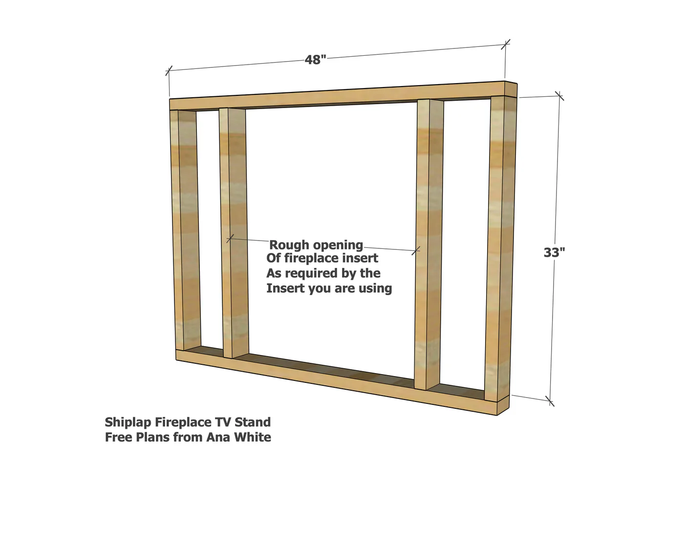 Shiplap Fireplace TV Stand, step 1