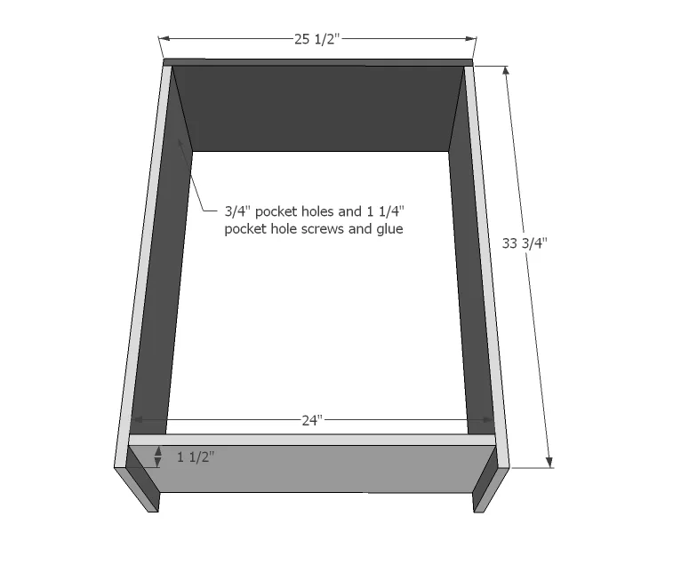 Side Base Cabinets (Rebecca Media Suite), step 1