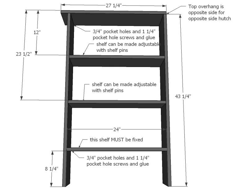 Side Hutch (Rebecca Media Suite), step 1