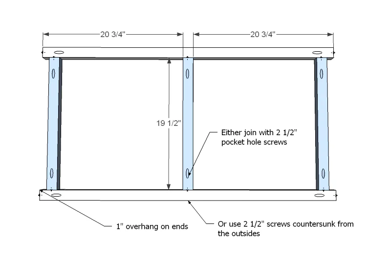 Simple 2x2 Framed Outdoor Coffee Table, step 1