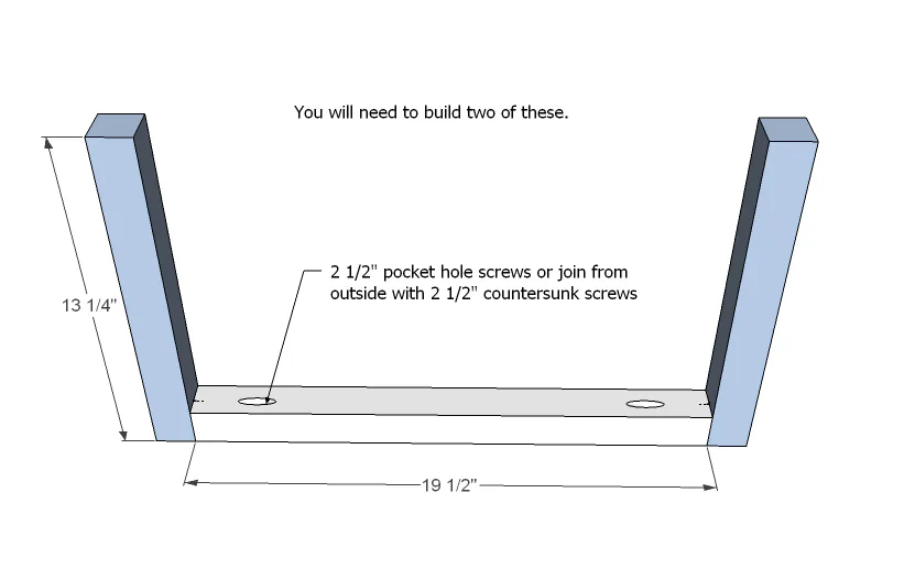 Simple 2x2 Framed Outdoor Coffee Table, step 2