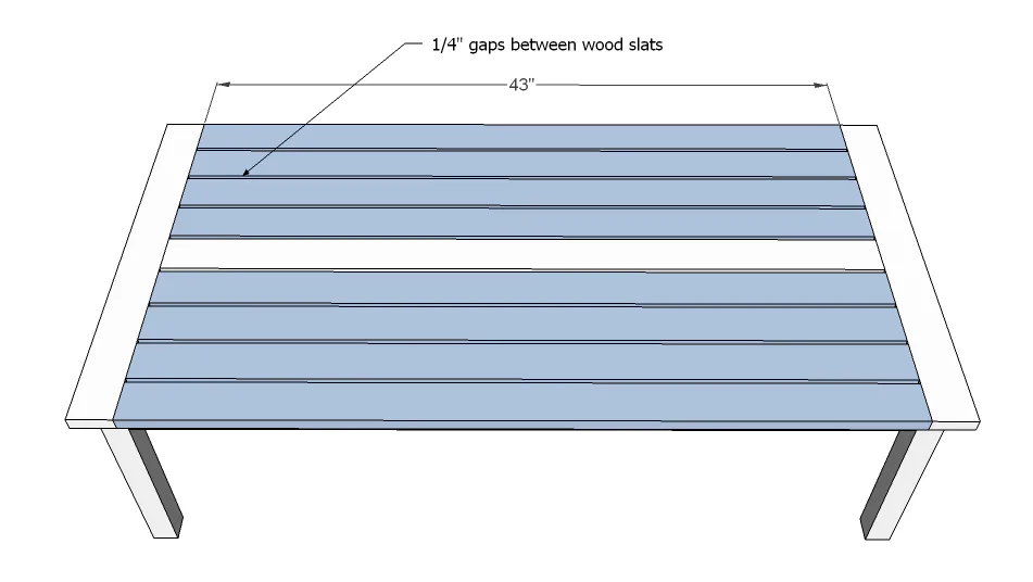 Simple 2x2 Framed Outdoor Coffee Table, step 5
