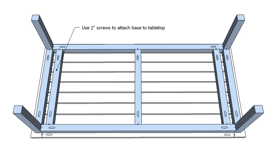 Simple 2x2 Framed Outdoor Coffee Table, step 7