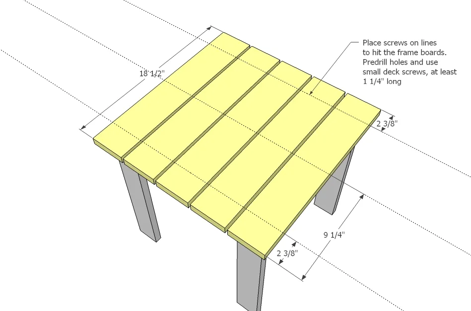 Simple Adirondack Side Table, step 3
