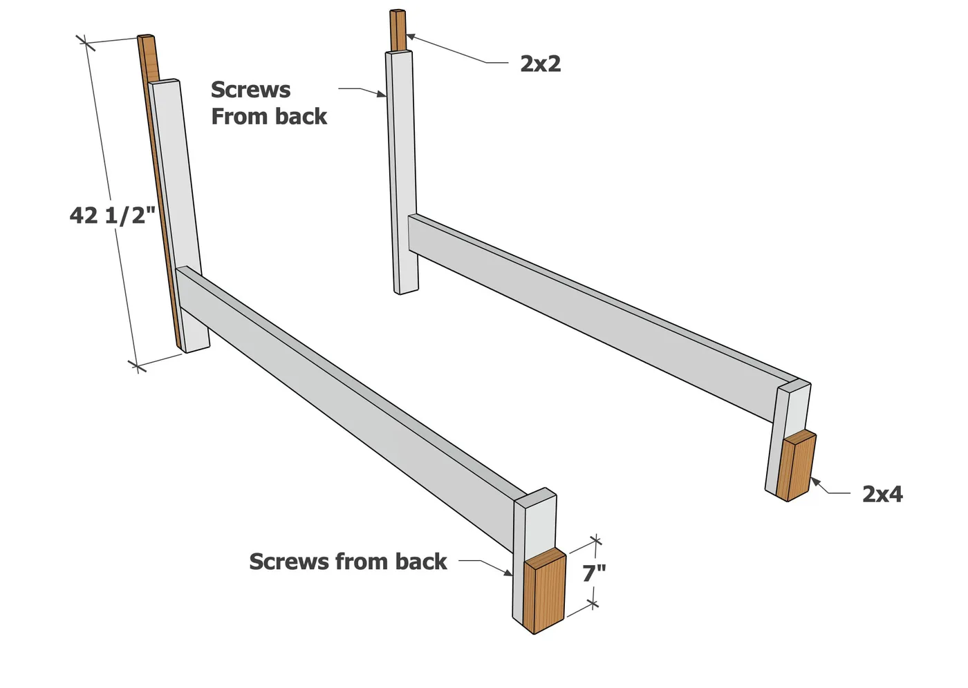Simple Build Bed Frame in All Mattress Sizes, step 2
