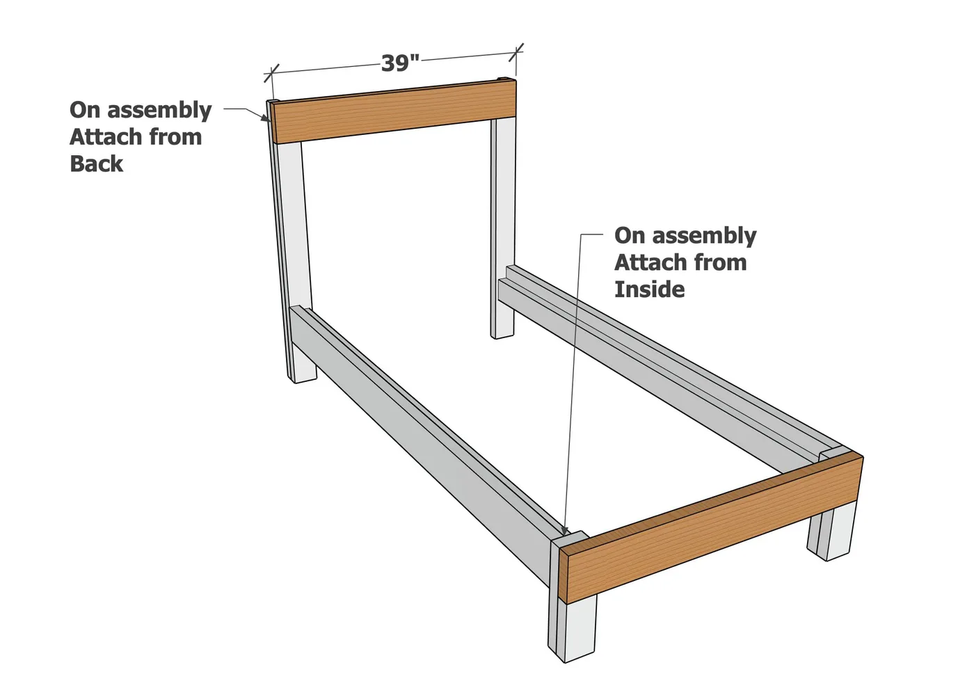 Simple Build Bed Frame in All Mattress Sizes, step 4
