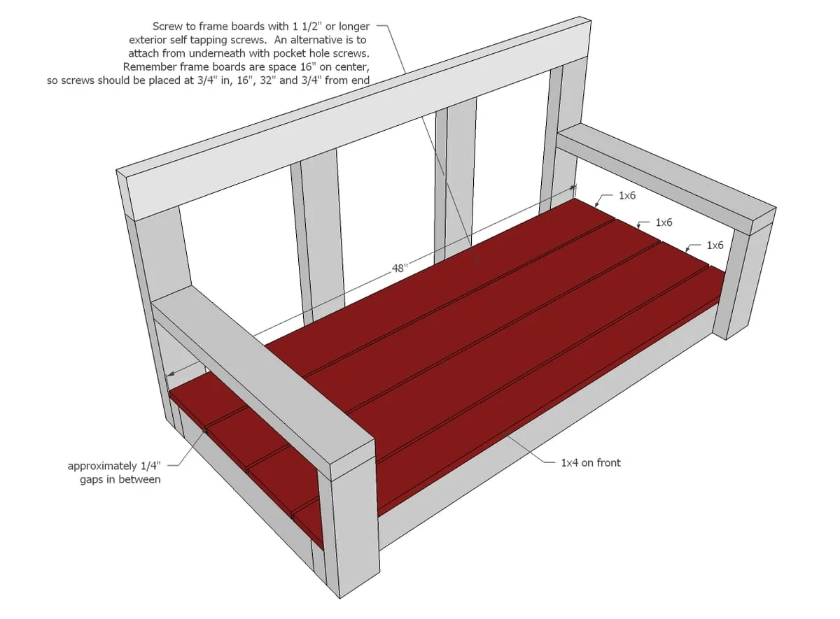 Simple to Build Porch Swing, step 5
