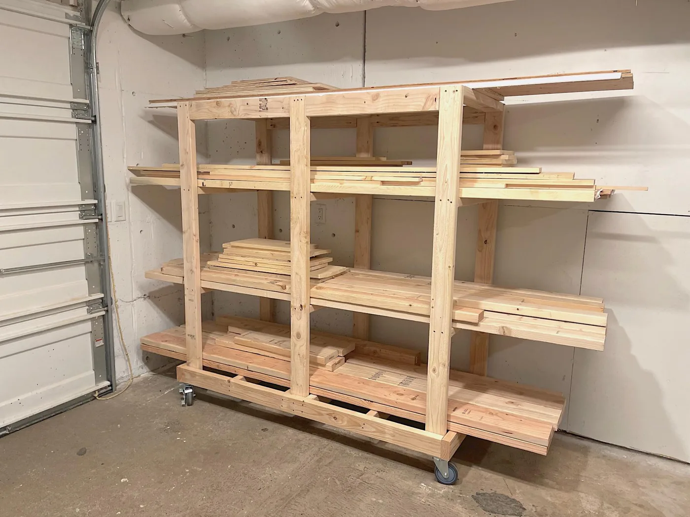 Simple to Build Rolling Wood Cart