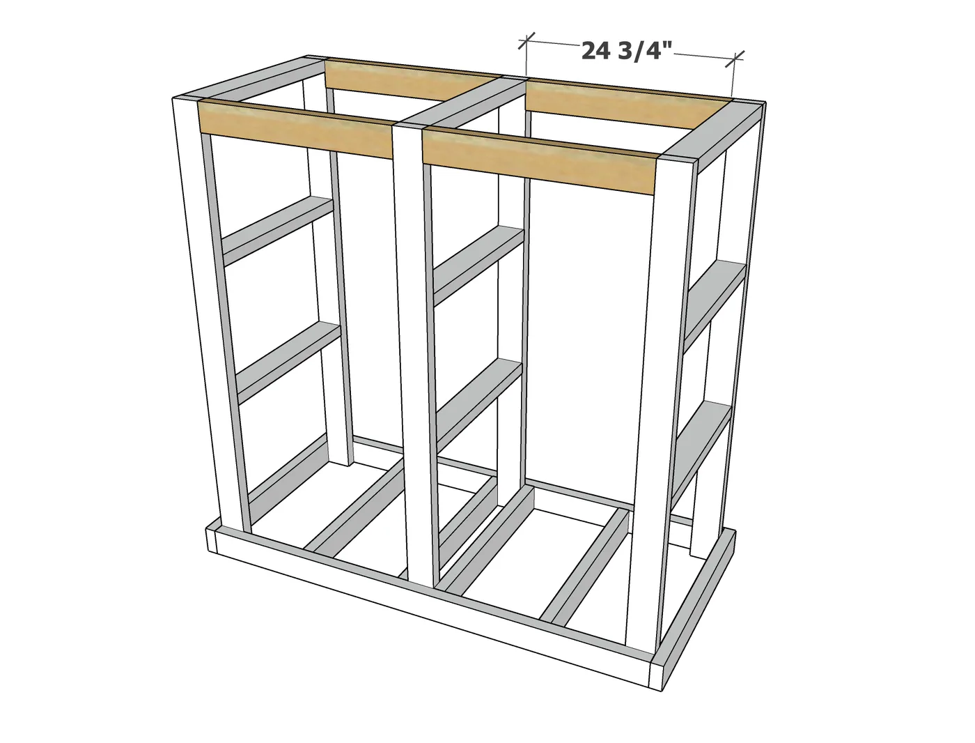Simple to Build Rolling Wood Cart, step 4