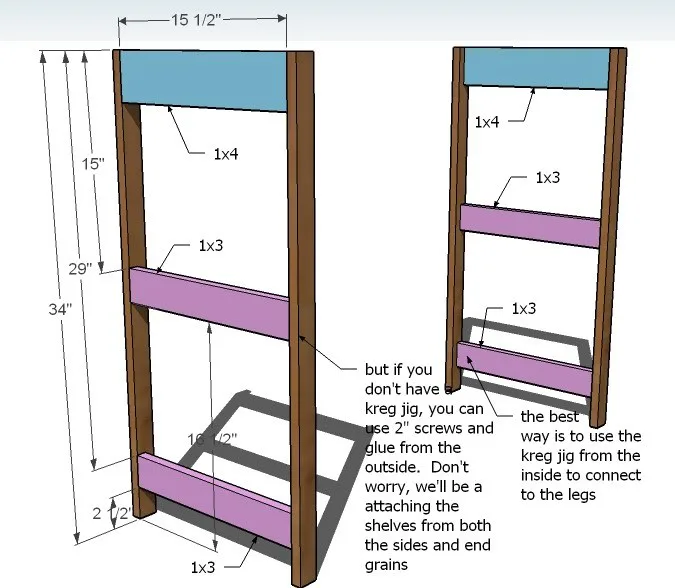 Simple Changing Table, step 1