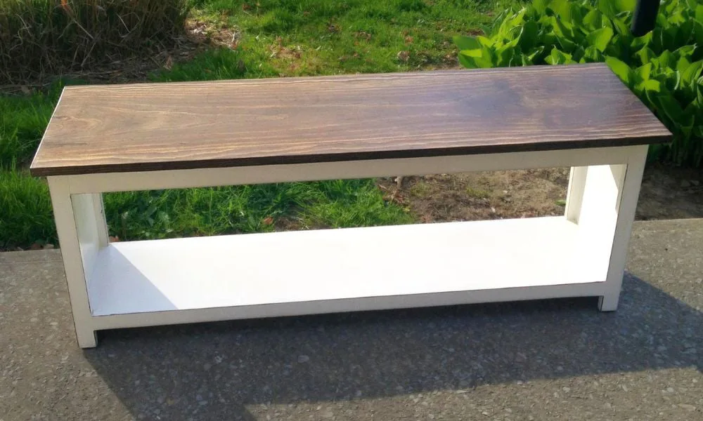 Simple End of Bed Storage Bench