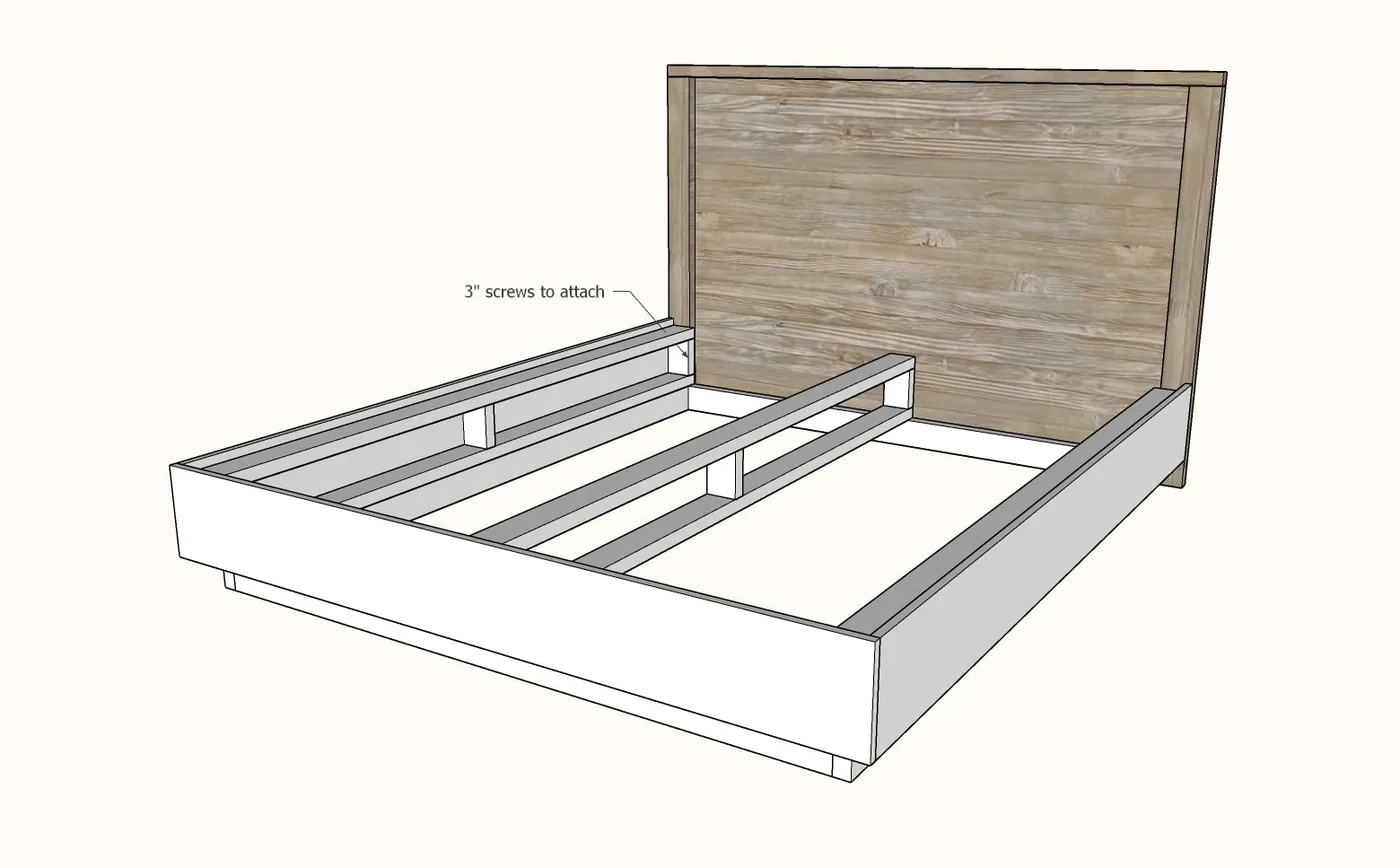 Simple Floating Bed Plans [Mountain Modern Collection], step 9