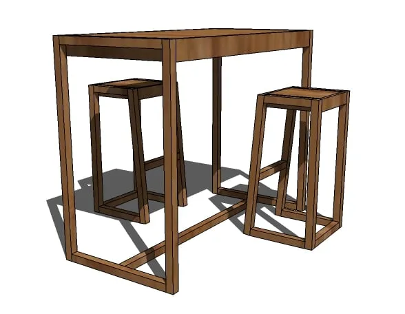 Simple Modern Bar Table