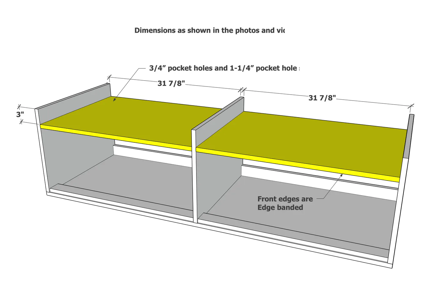 Simple Open Shelf Bench Made From Plywood, step 3