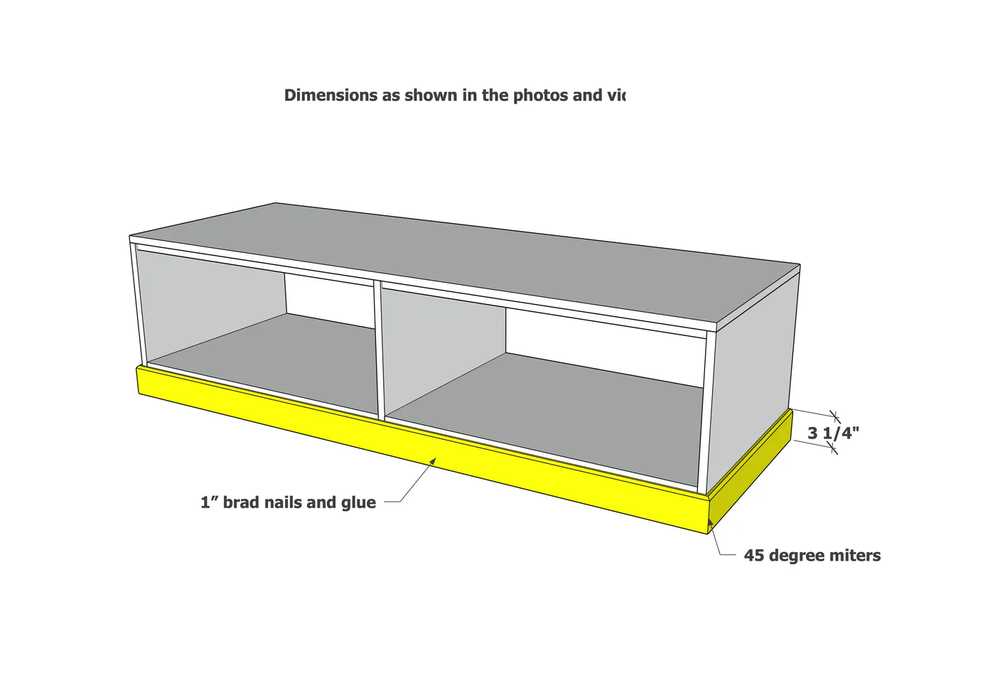 Simple Open Shelf Bench Made From Plywood, step 5
