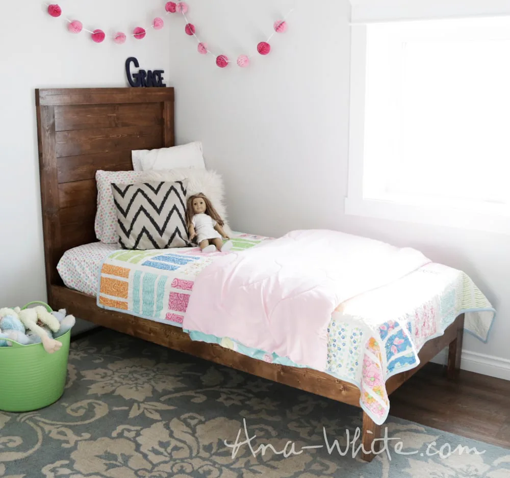 Simple Planked Wood Bed