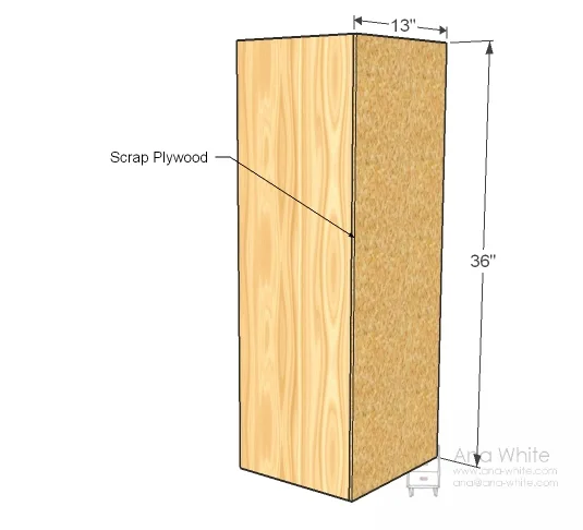 Simple Play Kitchen Narrow Fridge, step 2