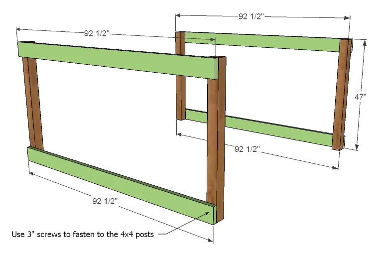 Simple Playhouse Deck, step 1