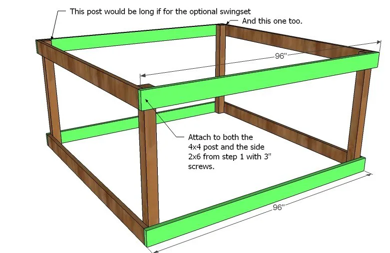 Simple Playhouse Deck, step 2