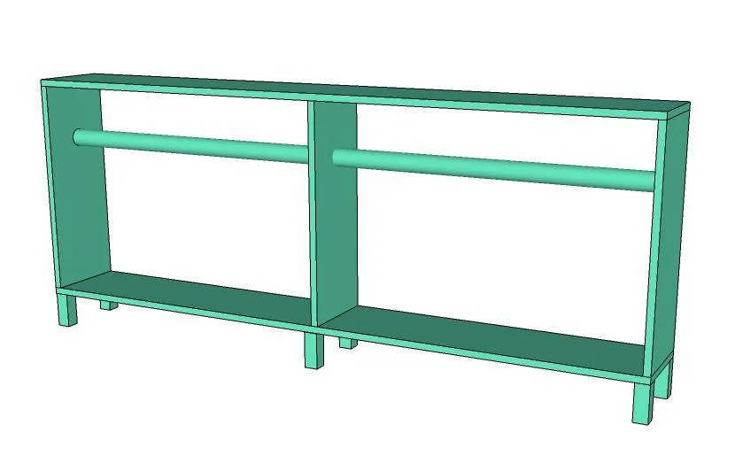 Simple Quilt Rack Console Table, step 3